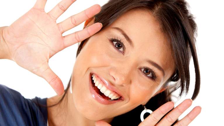 woman smiling
