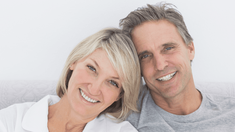 woman and man smiling in germantown 